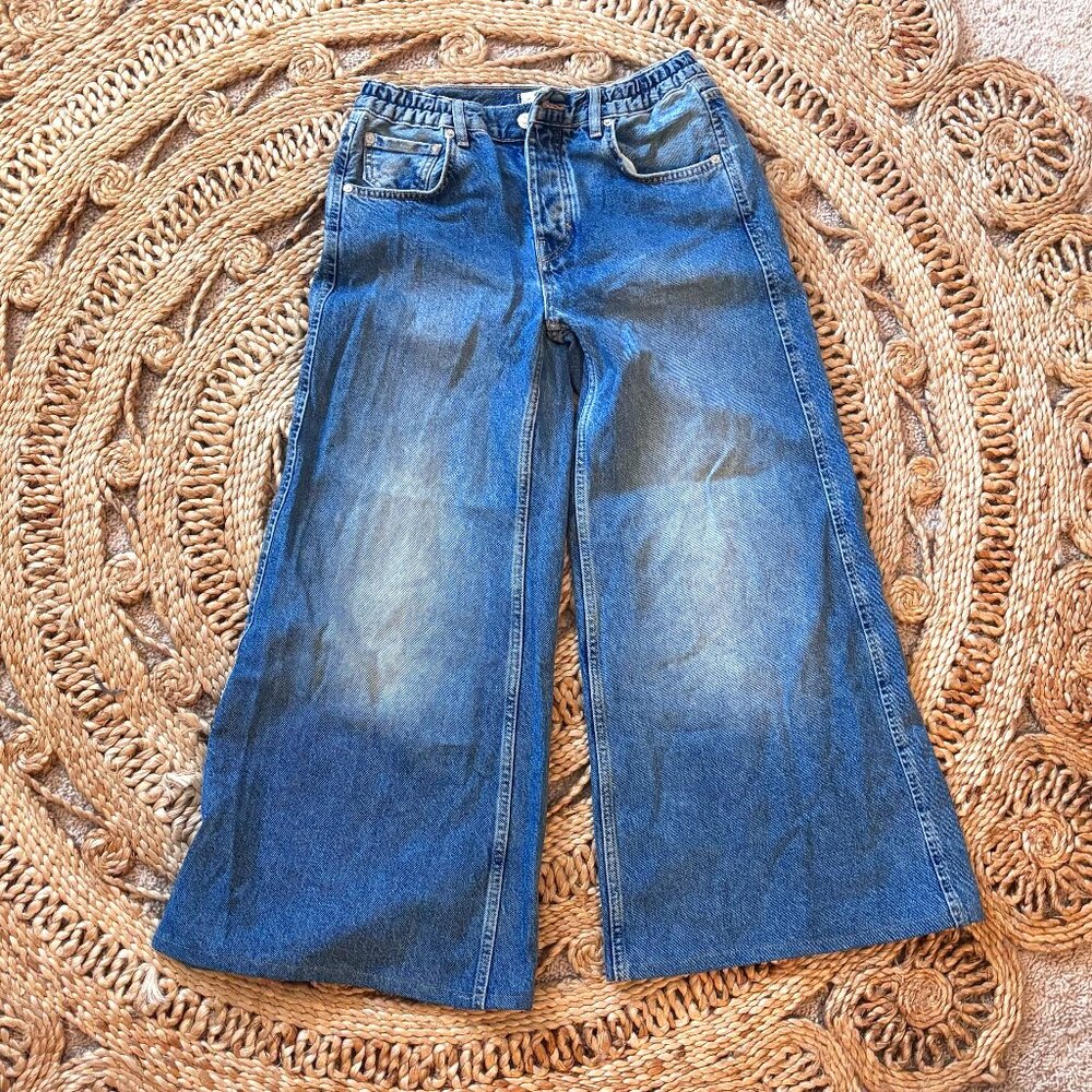 We The Free 100% Cotton Ultra Wide Leg Denim Jeans- 27